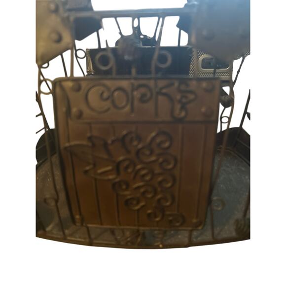 GUC Metal 'Corks' Holder Grape Design Purse Handbag Pocketbook 10"x10" - Picture 2 of 4